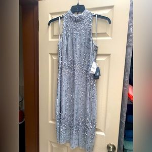 Adrianna Papell Beaded Pearl Cocktail Dress, Size 6